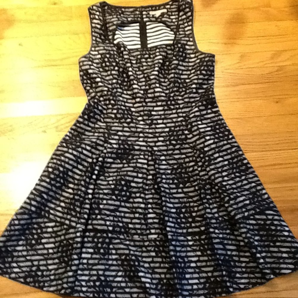 Banana Republic Square-Neck, Black Lace Dress